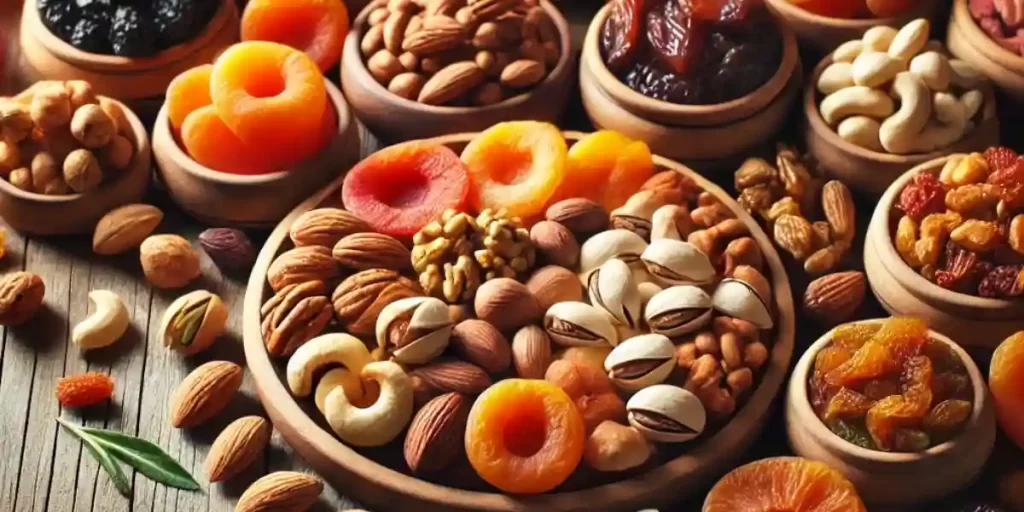 آجیل شور و آجیل خام در دو کاسه مجزا برای مقای