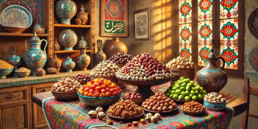 خرید مجموعه آجیل‌های خام، بدون نمک و مناسب برای دیابتی‌ها شامل بادام، گردو و پسته از فروشگاه آنلاین آجیل ماجیل